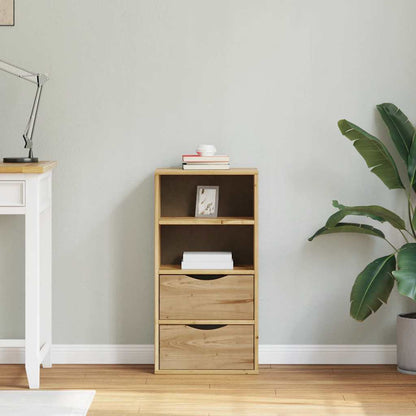 Side Cabinet with Drawers ODDA 40x24x79 cm Solid Wood Pine