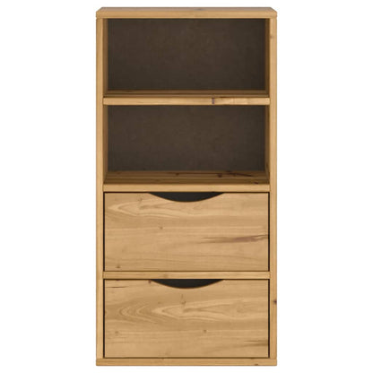 Side Cabinet with Drawers ODDA 40x24x79 cm Solid Wood Pine