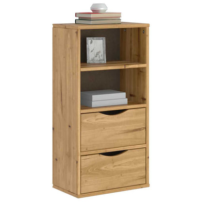 Side Cabinet with Drawers ODDA 40x24x79 cm Solid Wood Pine