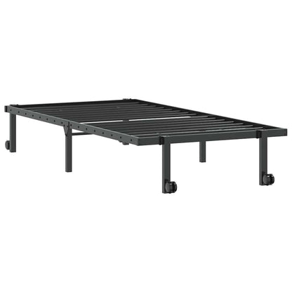 Bed Frame without Mattress Foldable Black 90x190 cm Steel