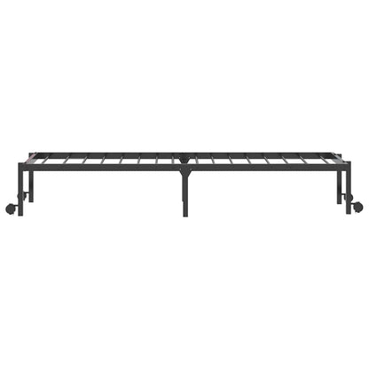 Bed Frame without Mattress Foldable Black 90x190 cm Steel