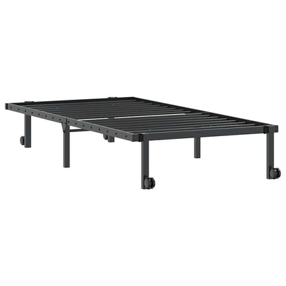 Bed Frame without Mattress Foldable Black 90x190 cm Steel