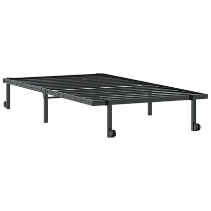 Bed Frame without Mattress Foldable Black 100x190 cm Steel
