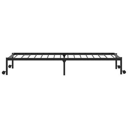 Bed Frame without Mattress Foldable Black 100x190 cm Steel