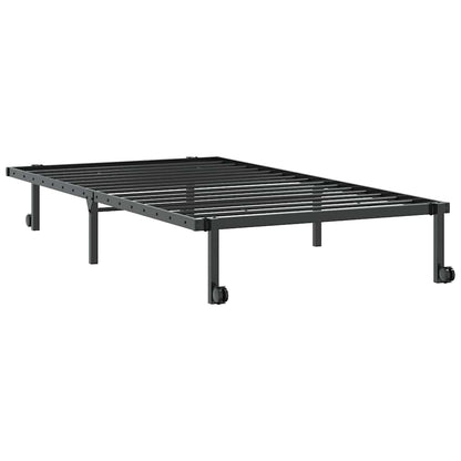Bed Frame without Mattress Foldable Black 100x190 cm Steel