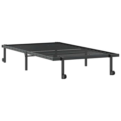 Bed Frame without Mattress Foldable Black 100x200 cm Steel