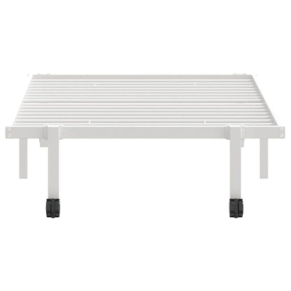 Bed Frame without Mattress Foldable White 90x190 cm Steel