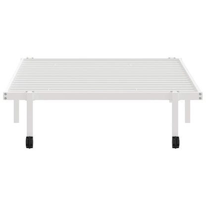 Bed Frame without Mattress Foldable White 100x190 cm Steel