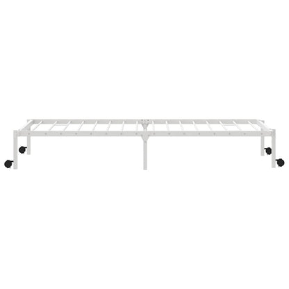 Bed Frame without Mattress Foldable White 107x203 cm Steel