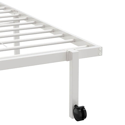 Bed Frame without Mattress Foldable White 107x203 cm Steel
