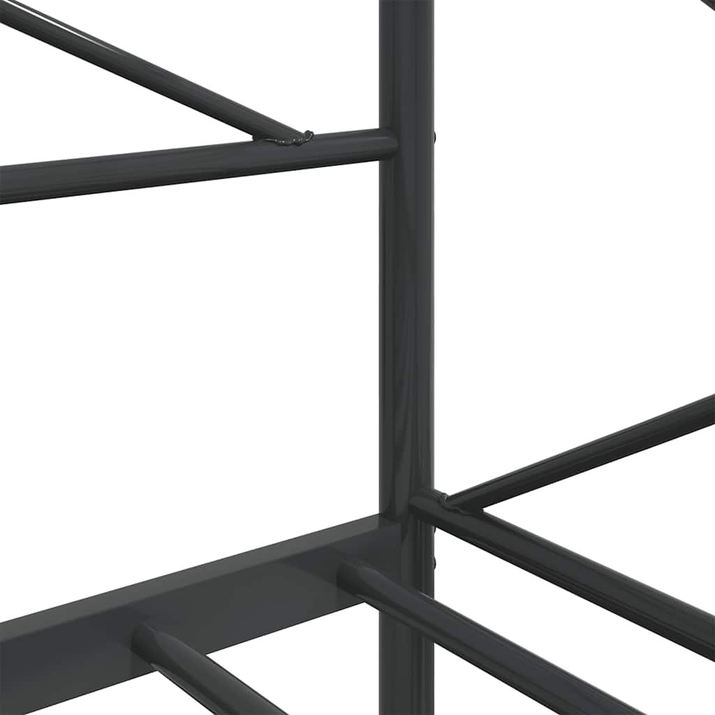 Day Bed without Mattress Black 75x190 cm Steel