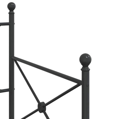 Day Bed without Mattress Black 80x200 cm Steel