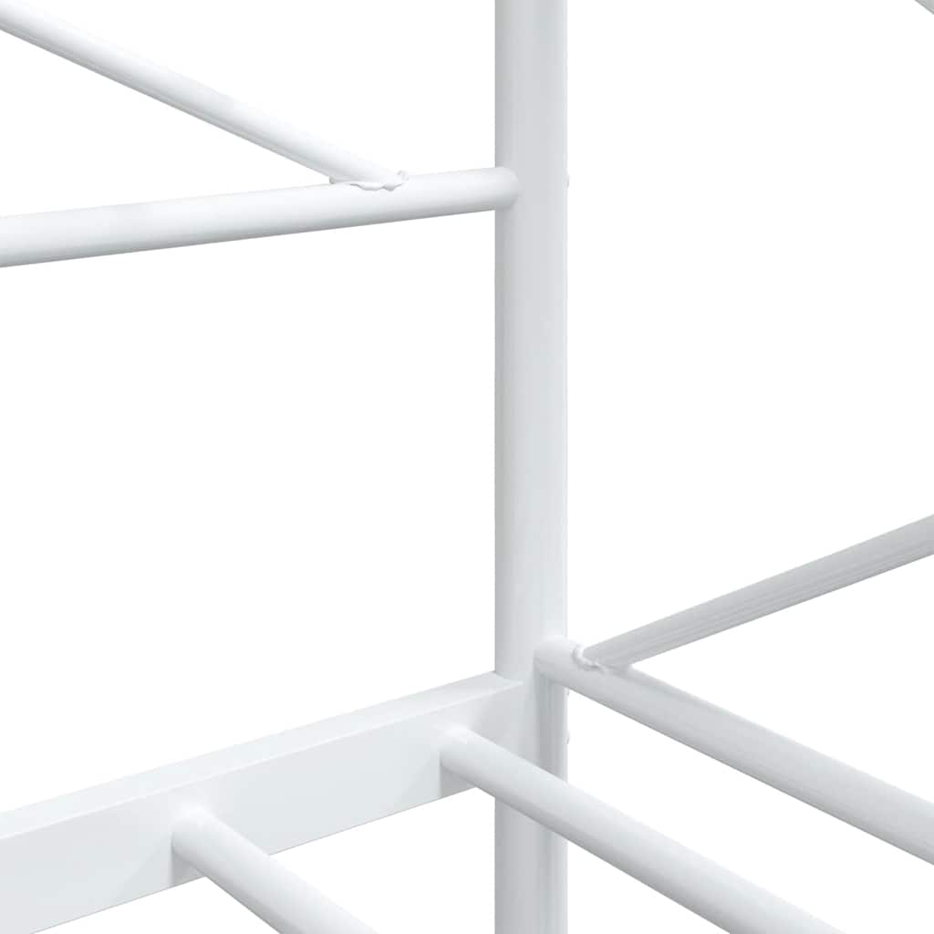 Day Bed without Mattress White 90x190 cm Steel