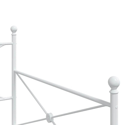 Day Bed without Mattress White 100x200 cm Steel