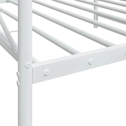 Day Bed without Mattress White 100x200 cm Steel