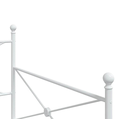 Day Bed without Mattress White 107x203 cm Steel