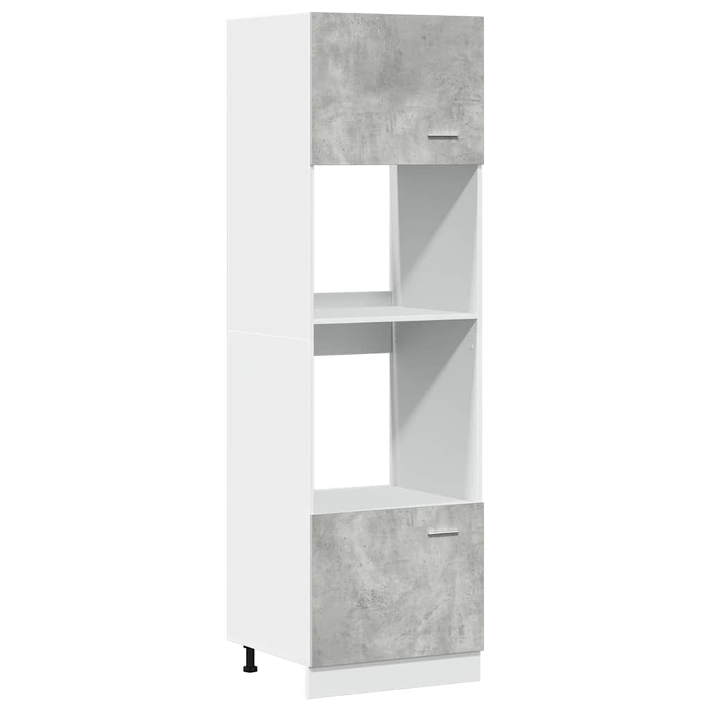 7 Piece Bathroom Furniture Set Lyon Concrete Grey Engineered Wood