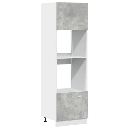 7 Piece Bathroom Furniture Set Lyon Concrete Grey Engineered Wood