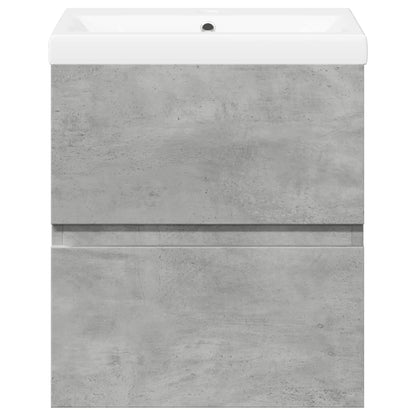 2 Piece Bathroom Furniture Set Concrete Grey Engineered Wood
