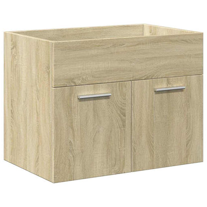 Bathroom Sink Cabinet with Built-in Basin Sonoma Oak