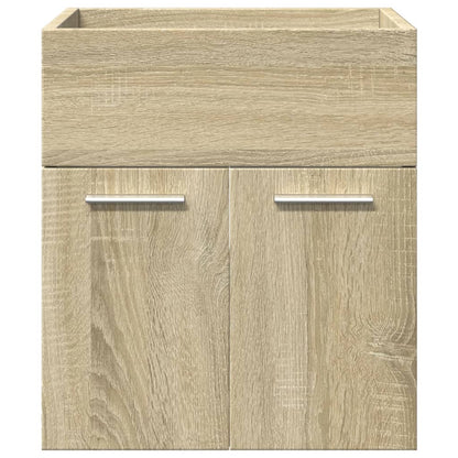 4 Piece Bathroom Furniture Set Sonoma Oak Engineered Wood