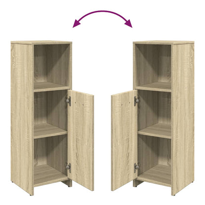 4 Piece Bathroom Furniture Set Sonoma Oak Engineered Wood
