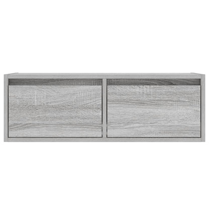 TV Cabinet with LED Lights Grey Sonoma 75x35.5x25 cm