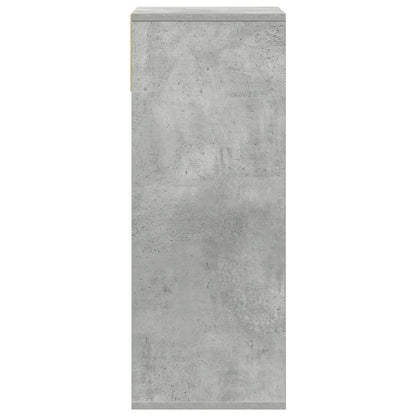 Book Cabinet Concrete Grey 34x31x80 cm Engineered Wood