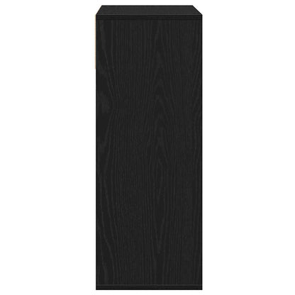 Book Cabinet Black 66x31x80 cm Engineered Wood