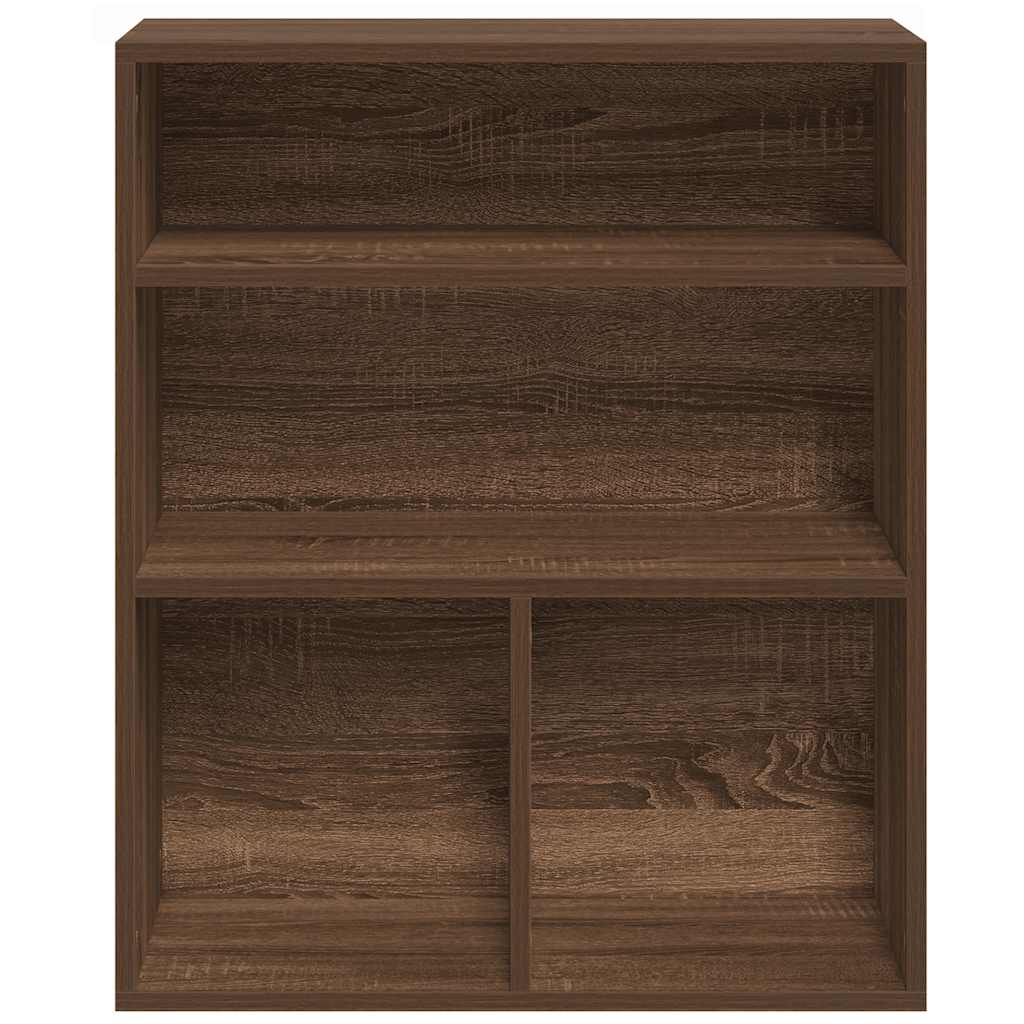 Book Cabinet Brown Oak 60x30x71.5 cm Engineered Wood