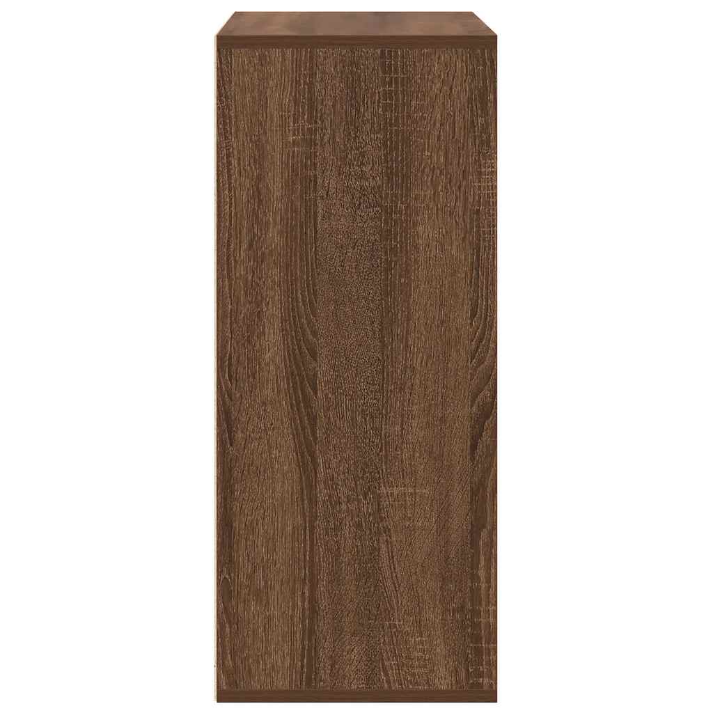 Book Cabinet Brown Oak 60x30x71.5 cm Engineered Wood