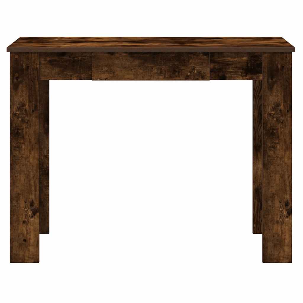 Desk Smoked Oak 100x45x75 cm Engineered Wood