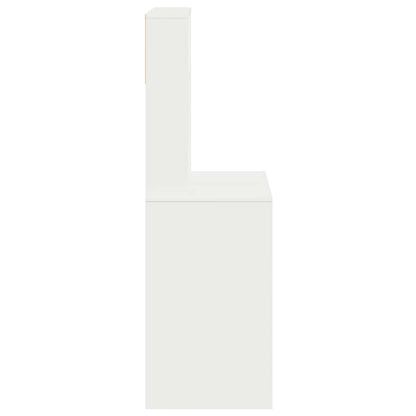 Desk with Shelves White 100x45x140 cm Engineered Wood