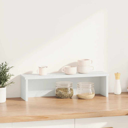 Kitchen Rack Stackable White 50x15x16 cm Engineered Wood