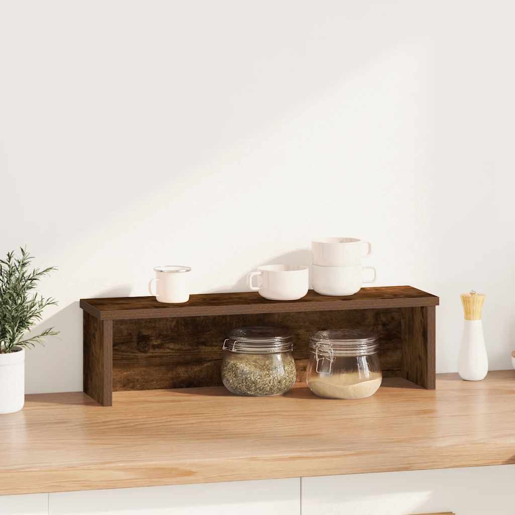 Kitchen Rack Stackable Smoked Oak 50x15x16 cm Engineered Wood