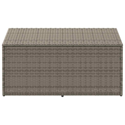 Garden Storage Box Grey 110x50x58 cm Poly Rattan