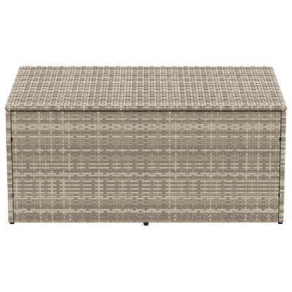 Garden Storage Box Light Grey 110x50x58 cm Poly Rattan