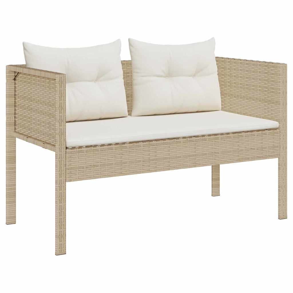 Garden Sofa Set 6 pcs Beige and cream Poly Rattan