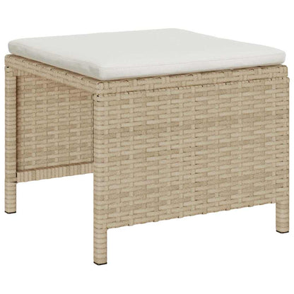 Garden Sofa Set 6 pcs Beige and cream Poly Rattan