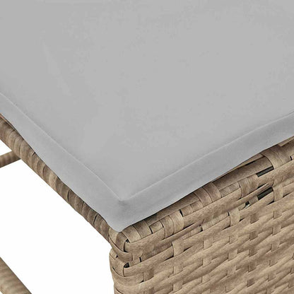 Garden Sofa Set 6 pcs Beige and light grey Poly Rattan