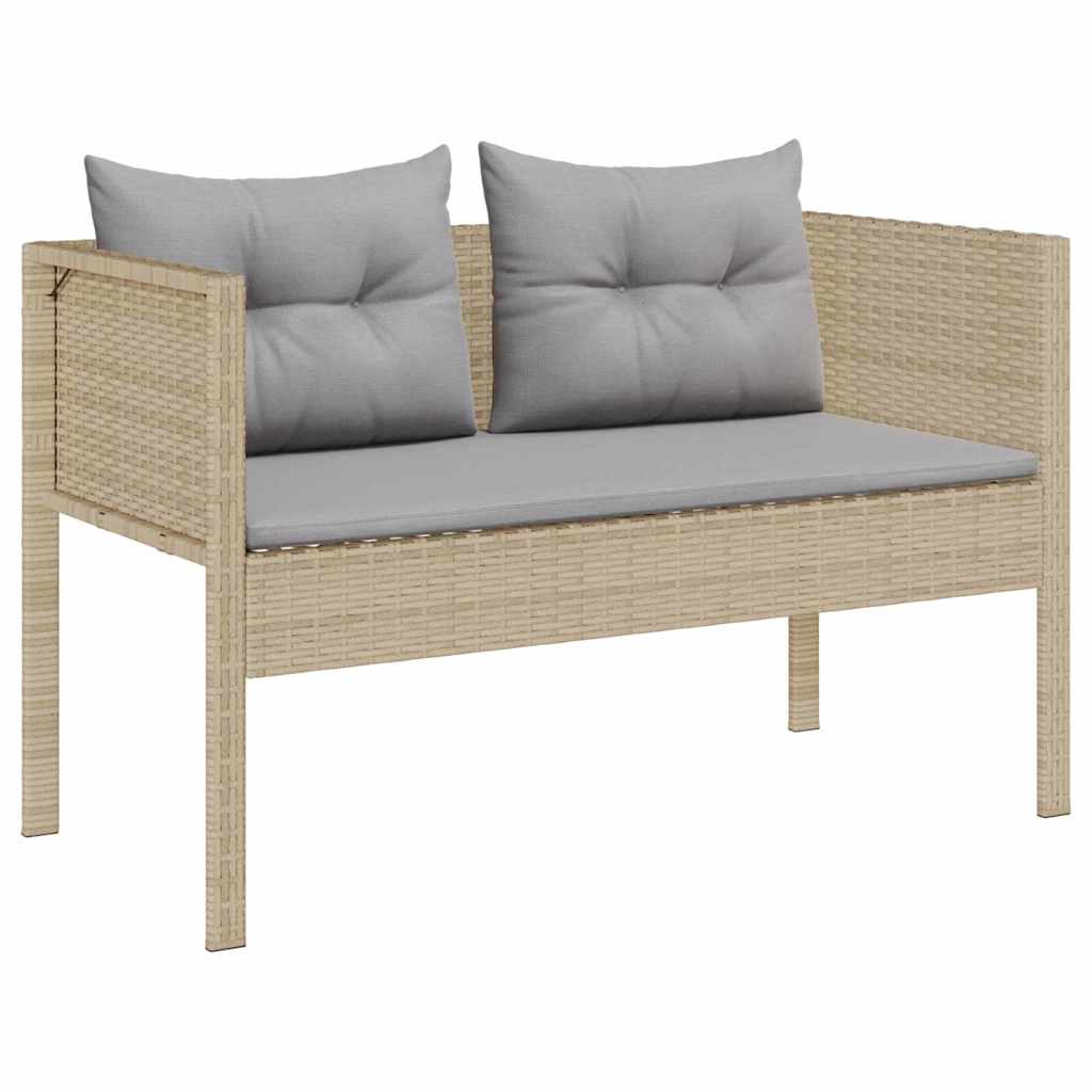 Garden Sofa Set 6 pcs Beige and light grey Poly Rattan