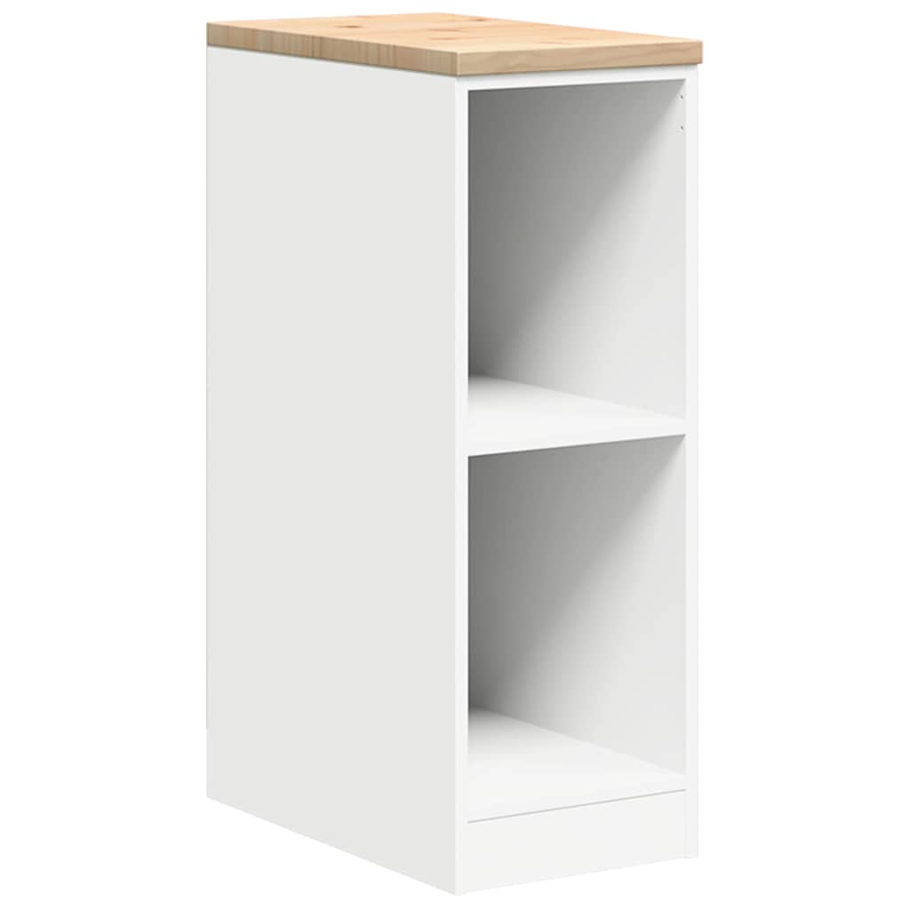 Garage Storage Cabinet White 30x51x85 cm Solid Wood Pine