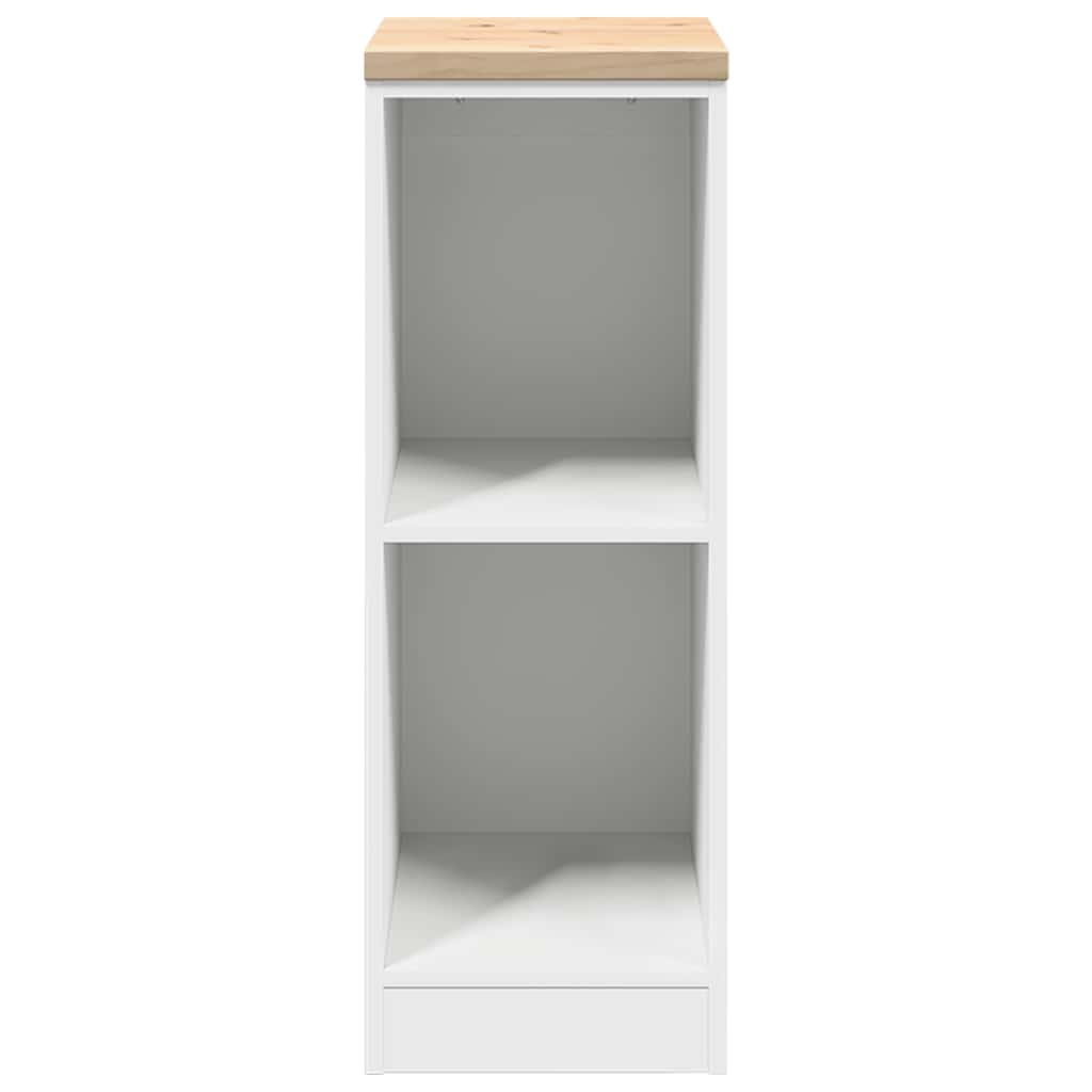 Garage Storage Cabinet White 30x51x85 cm Solid Wood Pine