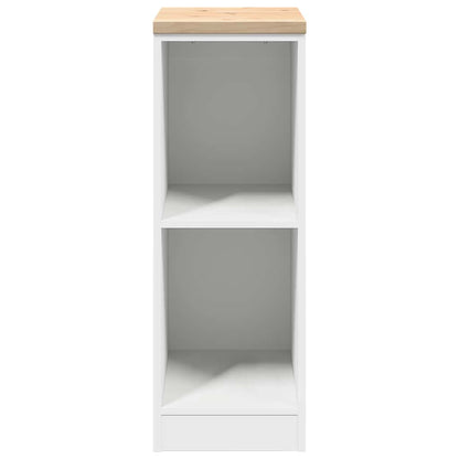 Garage Storage Cabinet White 30x51x85 cm Solid Wood Pine