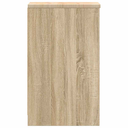 Garage Storage Cabinet Sonoma Oak 30x51x85 cm Solid Wood Pine