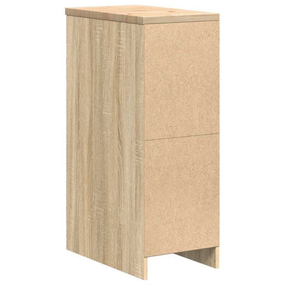Garage Storage Cabinet Sonoma Oak 30x51x85 cm Solid Wood Pine