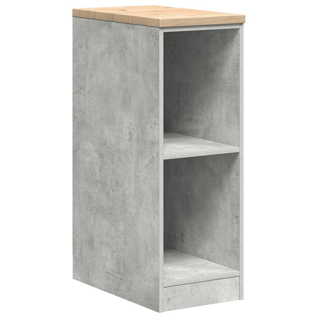 Garage Storage Cabinet Concrete Grey 30x51x85 cm Solid Wood Pine