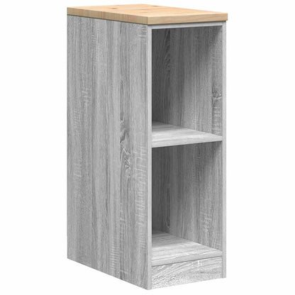 Garage Storage Cabinet Grey Sonoma 30x51x85 cm Solid Wood Pine