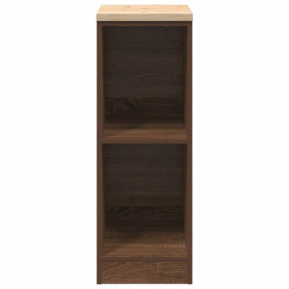 Garage Storage Cabinet Brown Oak 30x51x85 cm Solid Wood Pine