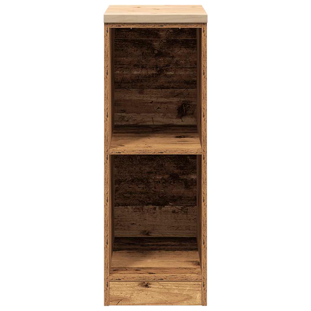 Garage Storage Cabinet Old Wood 30x51x85 cm Solid Wood Pine